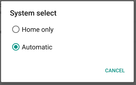 Moto X system select